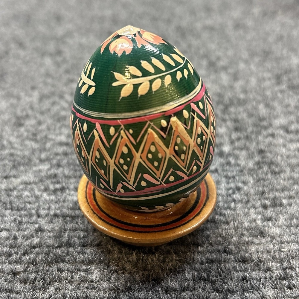 Ukrainian Authentic Pysanka Wooden Egg Ukraine Gift Holiday Easter Hand Paint
